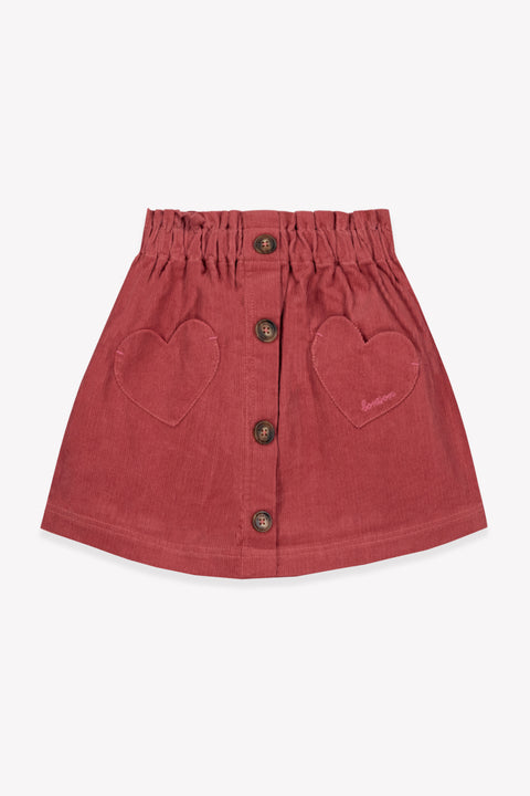 Jupe - Polka Rose Elizabeth Velours - Image principale