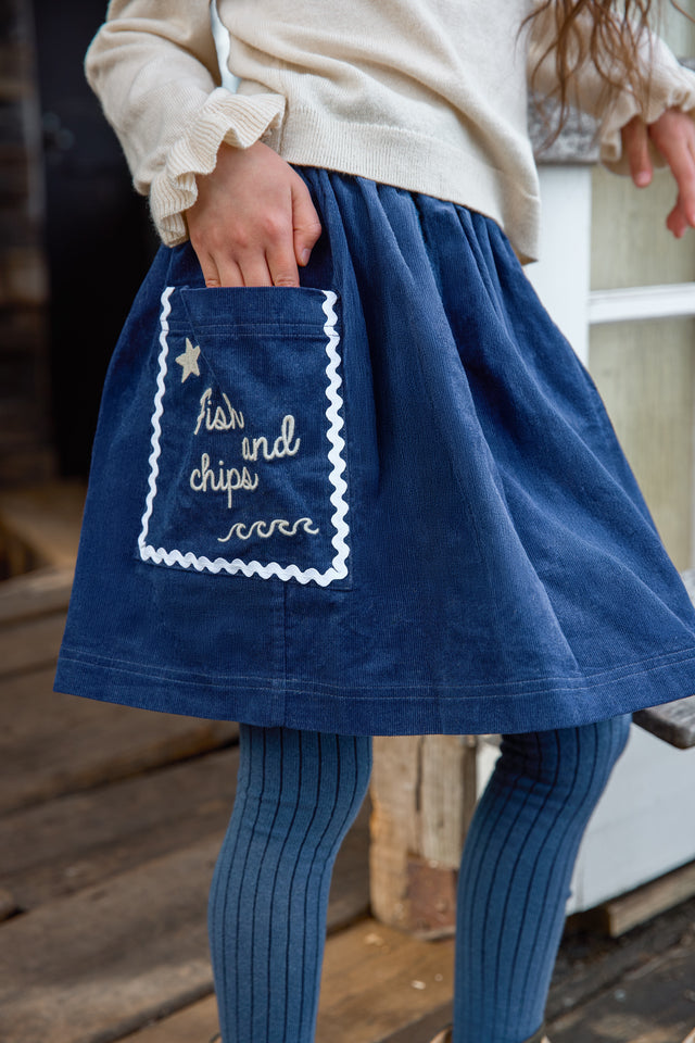 Jupe - Ruche Sailor Blue Coton - Image principale