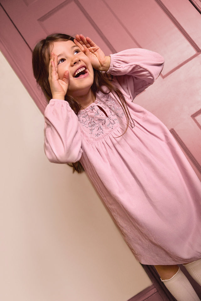 Dress - Daisy Pink Bacon Velvet - Image principale