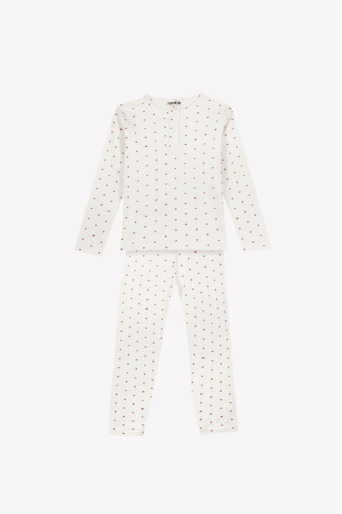 Pajamas - Star Print Duffel Pink Cotton - Image principale