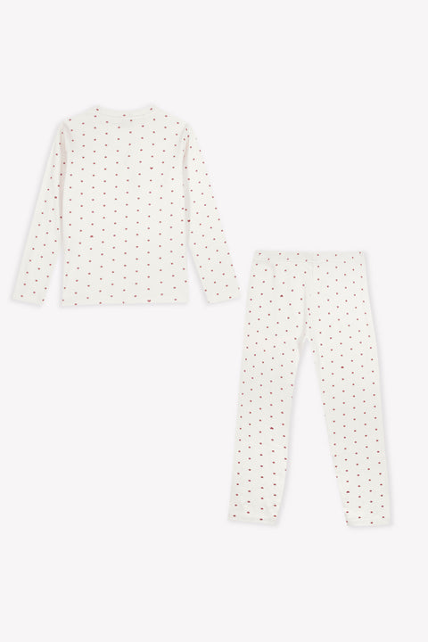Pajamas - Star Print Duffel Pink Cotton - Image principale