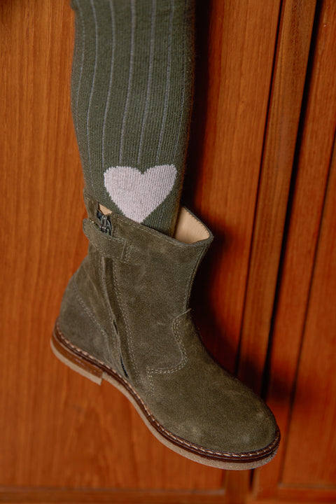 Bottines - Escape Kaki Cuir - Image principale