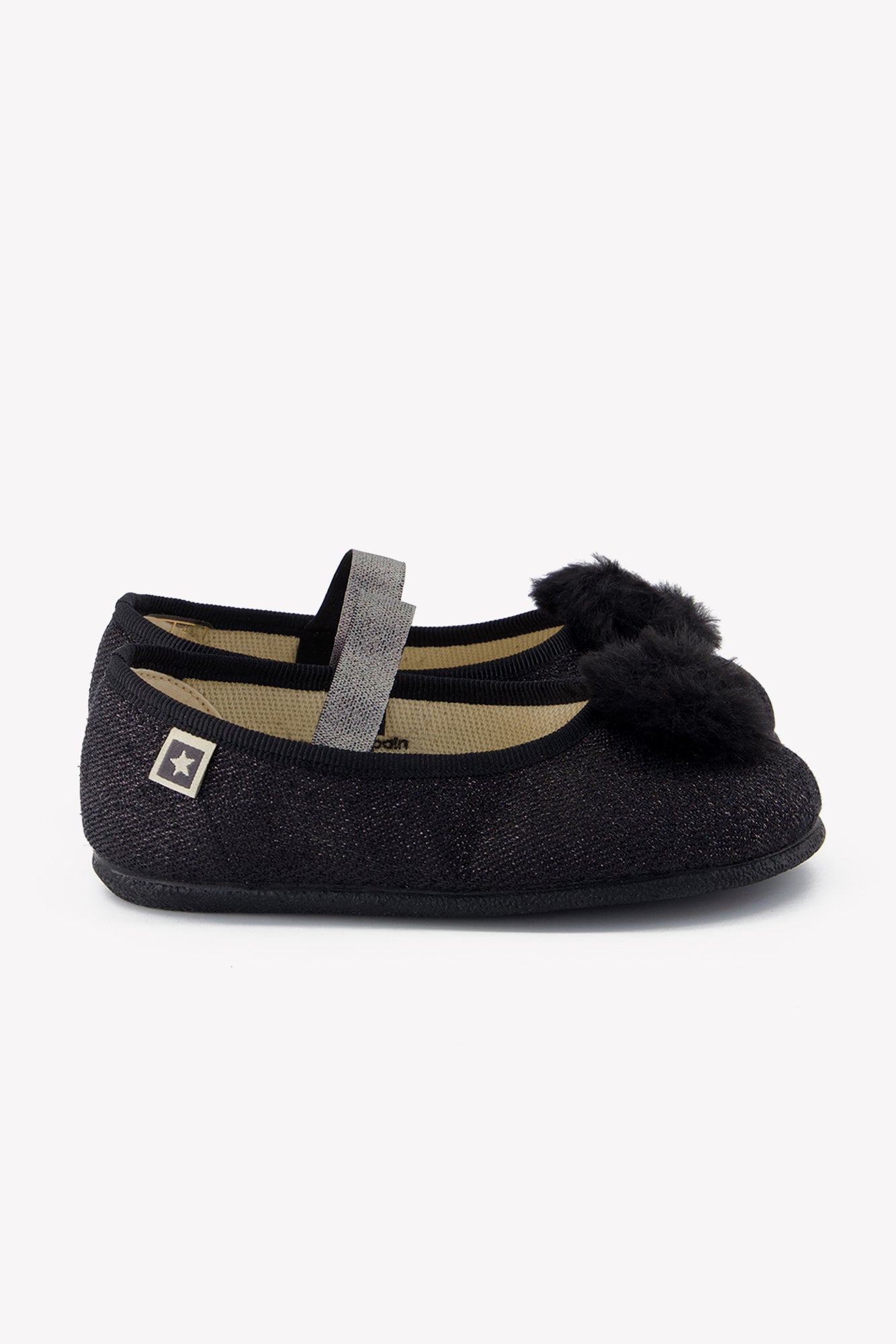 Chaussons - Pomponette Noir