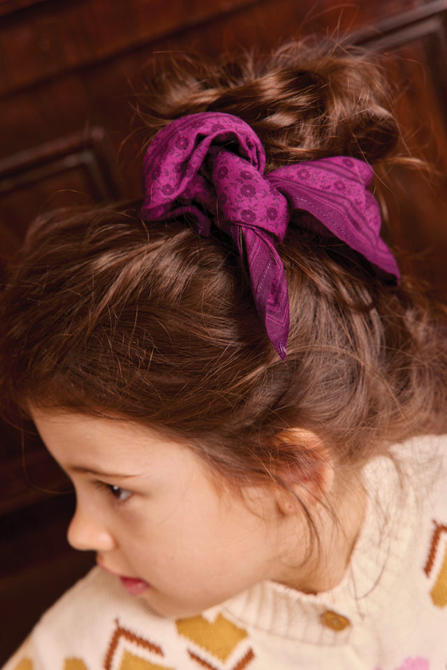 Scarf - Foulfleur Purple Rain Cotton - Image principale