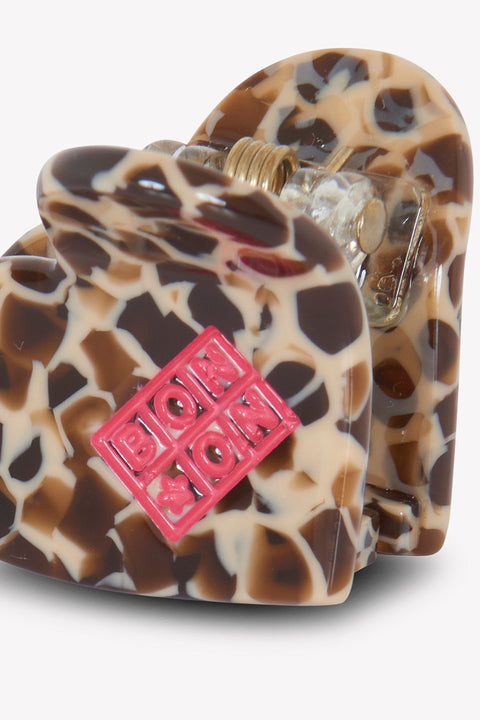 Pince - Cœur petit modèle marron marbré bonton x gigi - Image principale