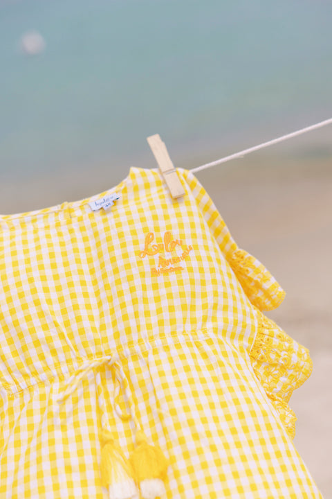Blouse - Two-tone gingham Loulou x Bonton - Image principale