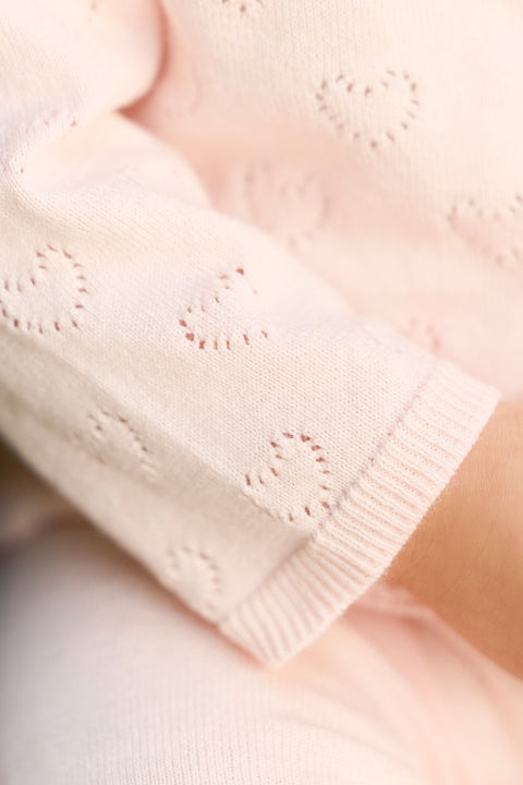 Ensemble - Naissance rose Bébé cœur ajouré - Image principale