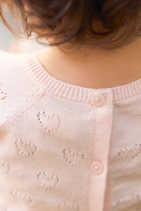 Ensemble - Naissance rose Bébé cœur ajouré - Image principale