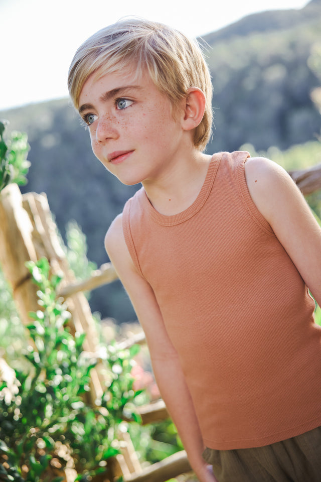 Tank operator - Hortensia Cachou Bonton X Milk - Image principale