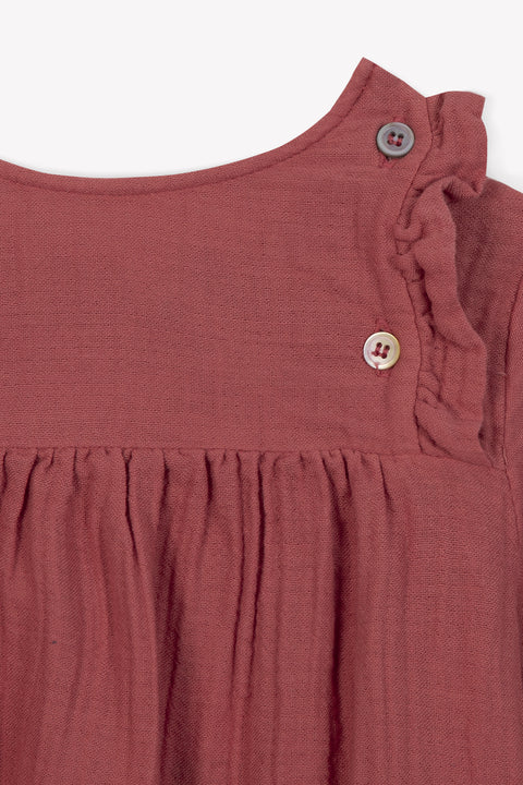 Robe - manches longues gaze de coton - Image principale