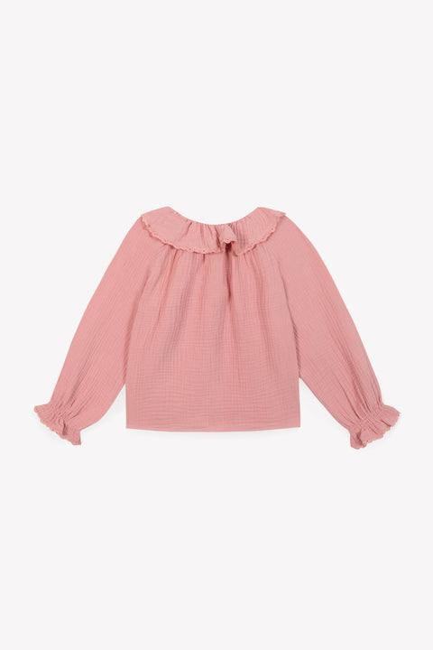 Blouse - Fille en gaze de coton à volants - Image principale