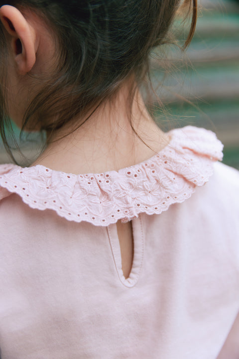 Blouse - Solange rose gaze de coton - Image principale