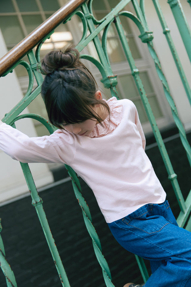 Blouse - Solange rose gaze de coton - Image principale