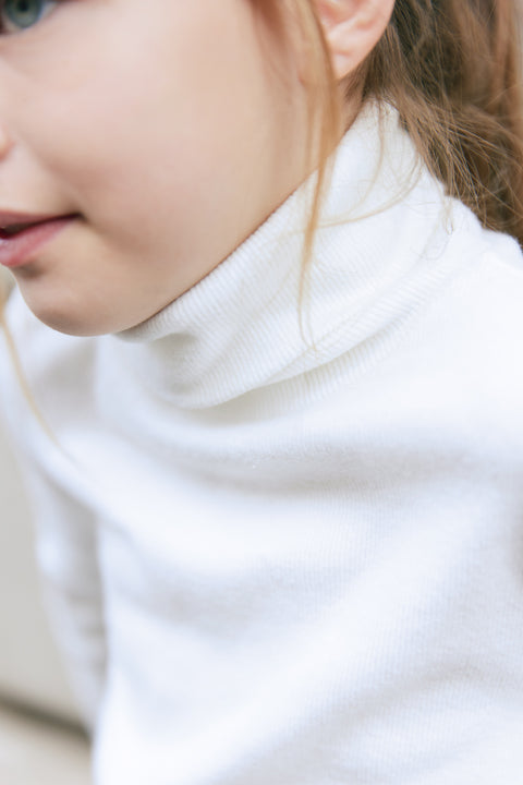 Col - roulé Titou beige en 100% coton biologique - Image principale