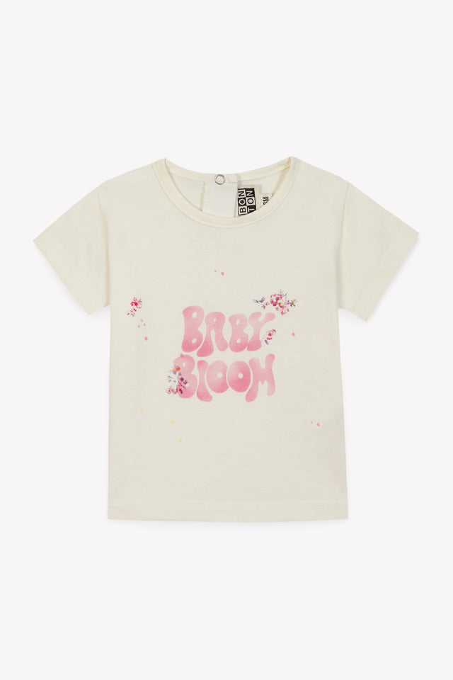 T -shirt - Baby Girl in organic cotton Print Baby Bloom - Image principale