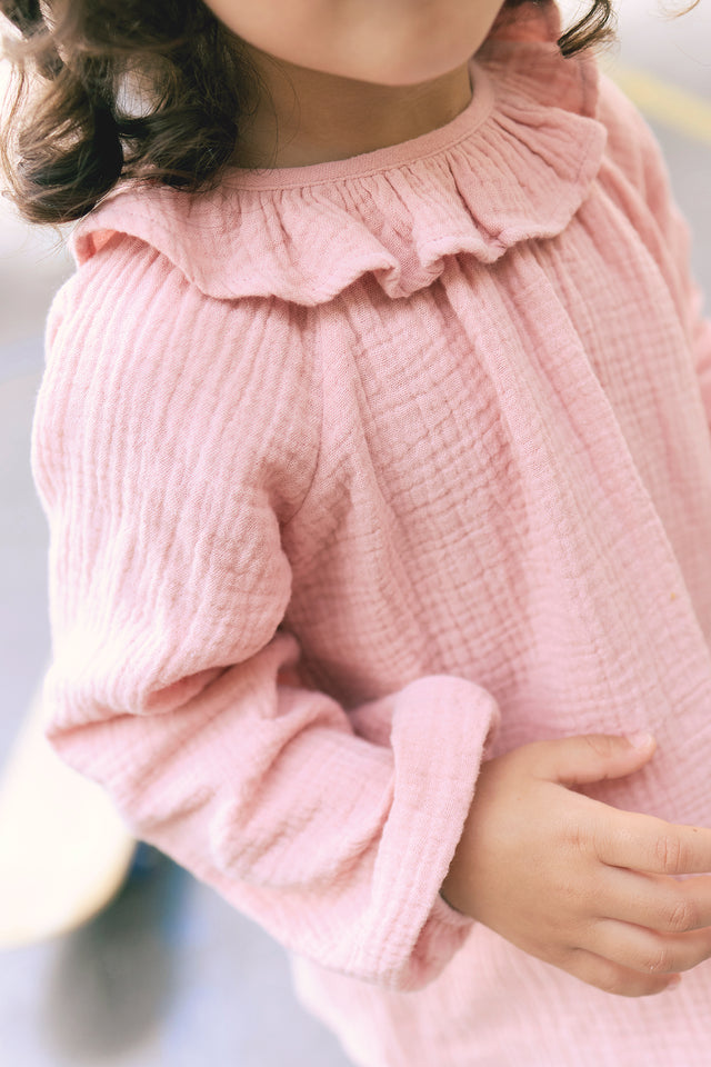 Blouse - Mamour rose coton biologique - Image principale