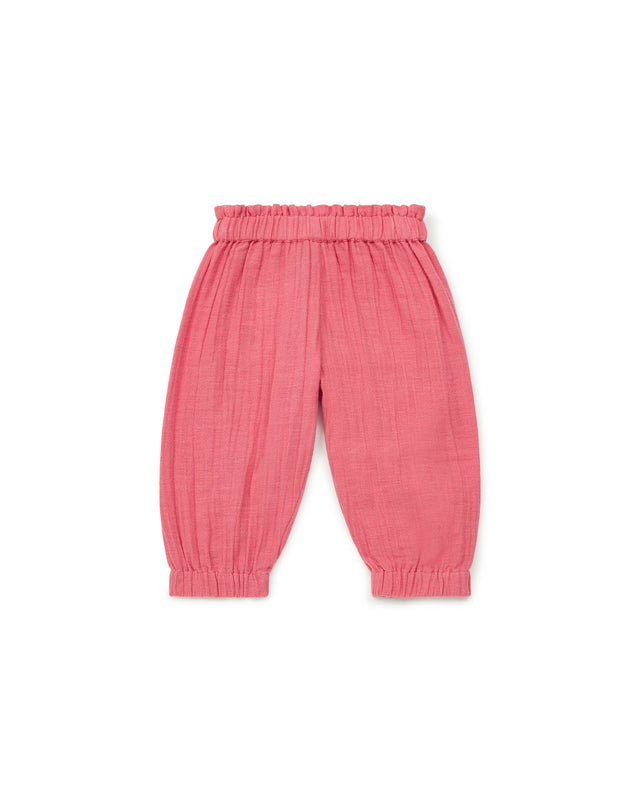 Pantalon - en gaze de coton bébé fille 100% coton biologique - Image principale
