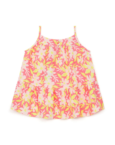 Blouse - Short sleeves in light denim Girl - Image principale