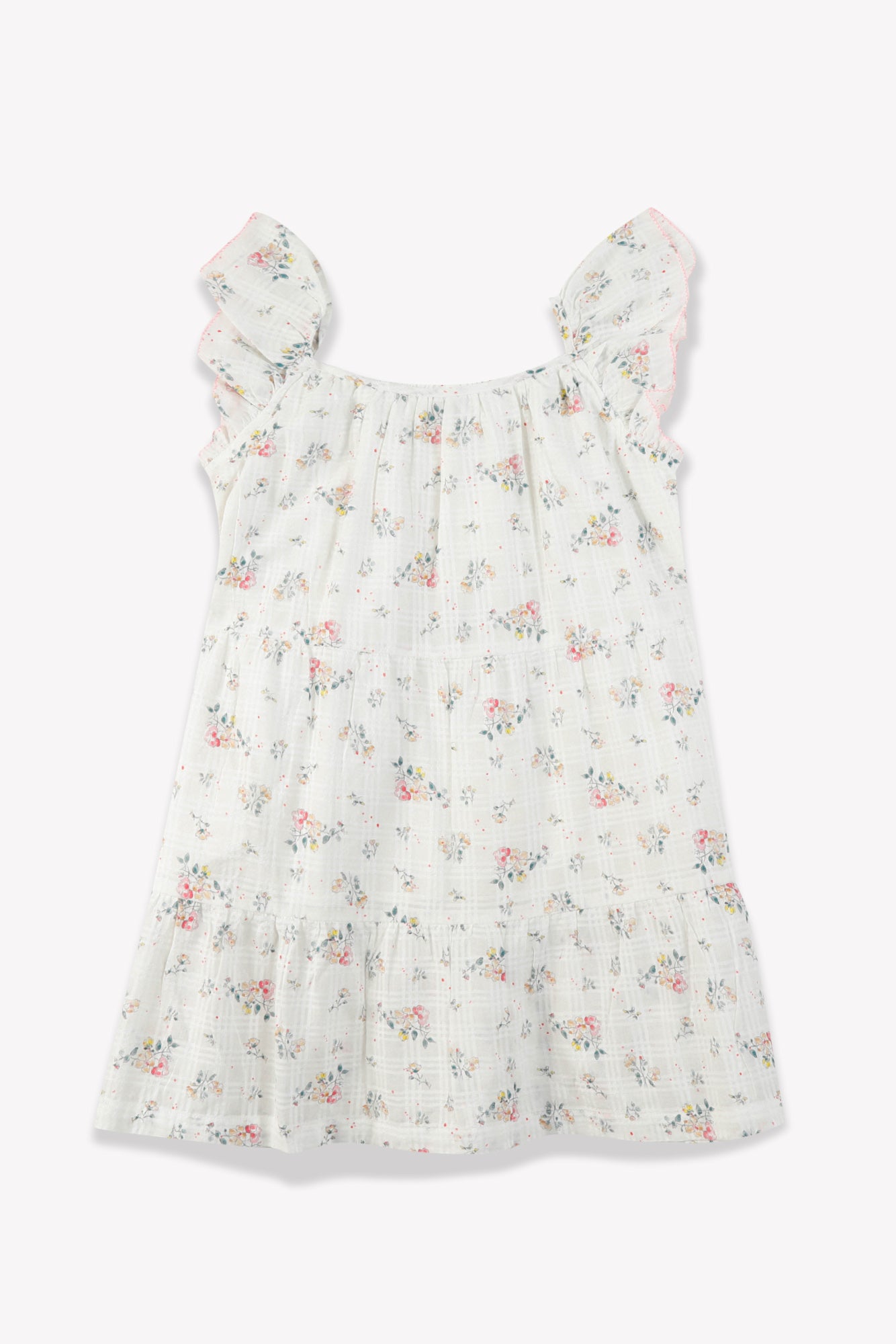 Robe - en gaze de coton imprimé fleuri