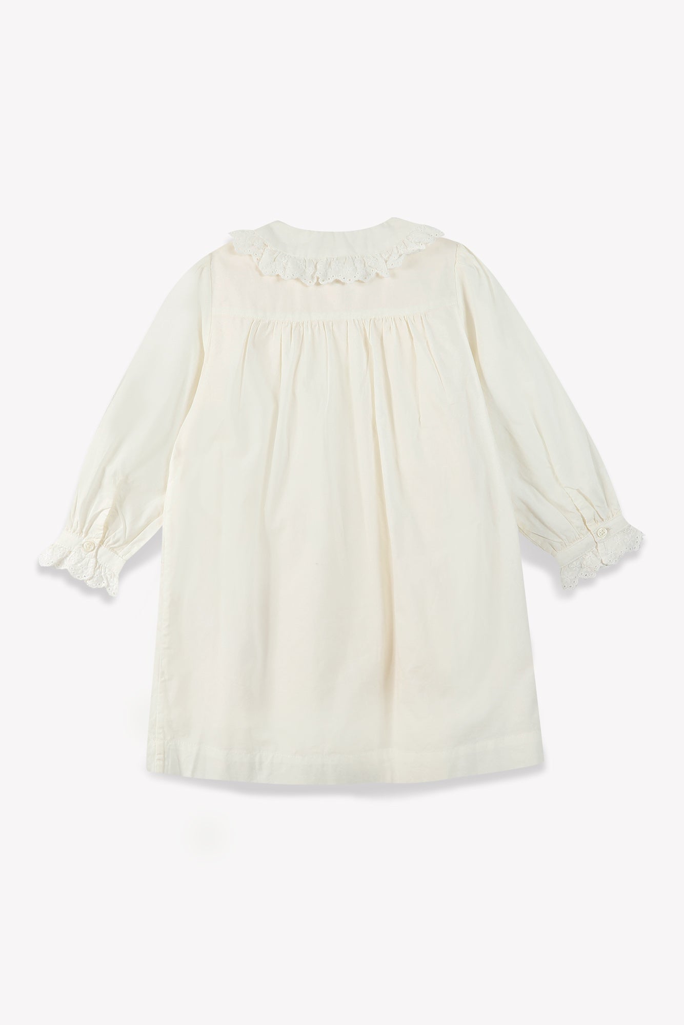 Dress - Girl Poplin embroidered cotton