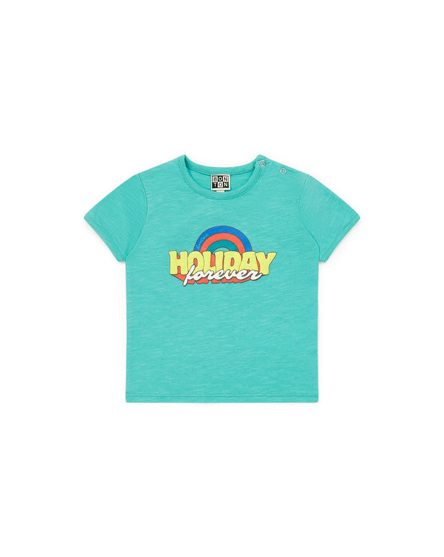 T -shirt - Baby in organic cotton Print Holiday - Image principale