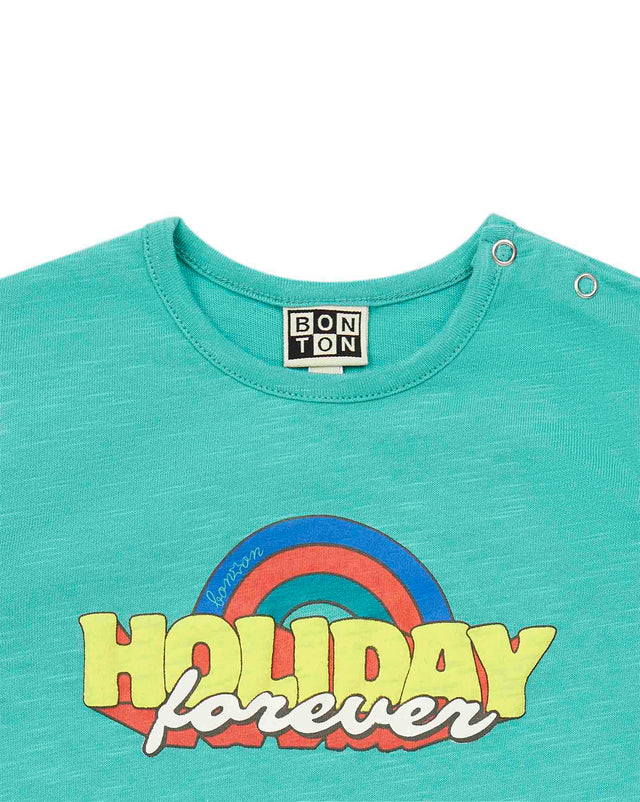 T-shirt - bébé en coton biologique imprimé Holiday - Image alternative