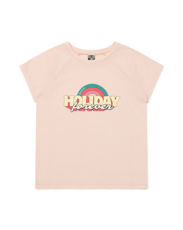 T-shirt - imprimé Holiday fille 100% coton biologique - Image principale