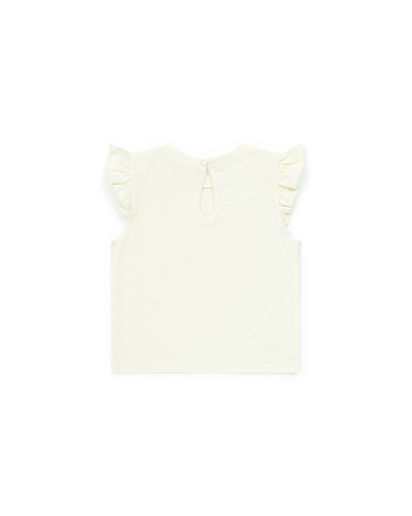 T-shirt - bébé fille en coton biologique imprimé Ice cream manches volantées