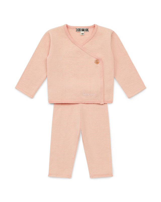 Outfit - Newborn Cotton two -color scratch - Image principale
