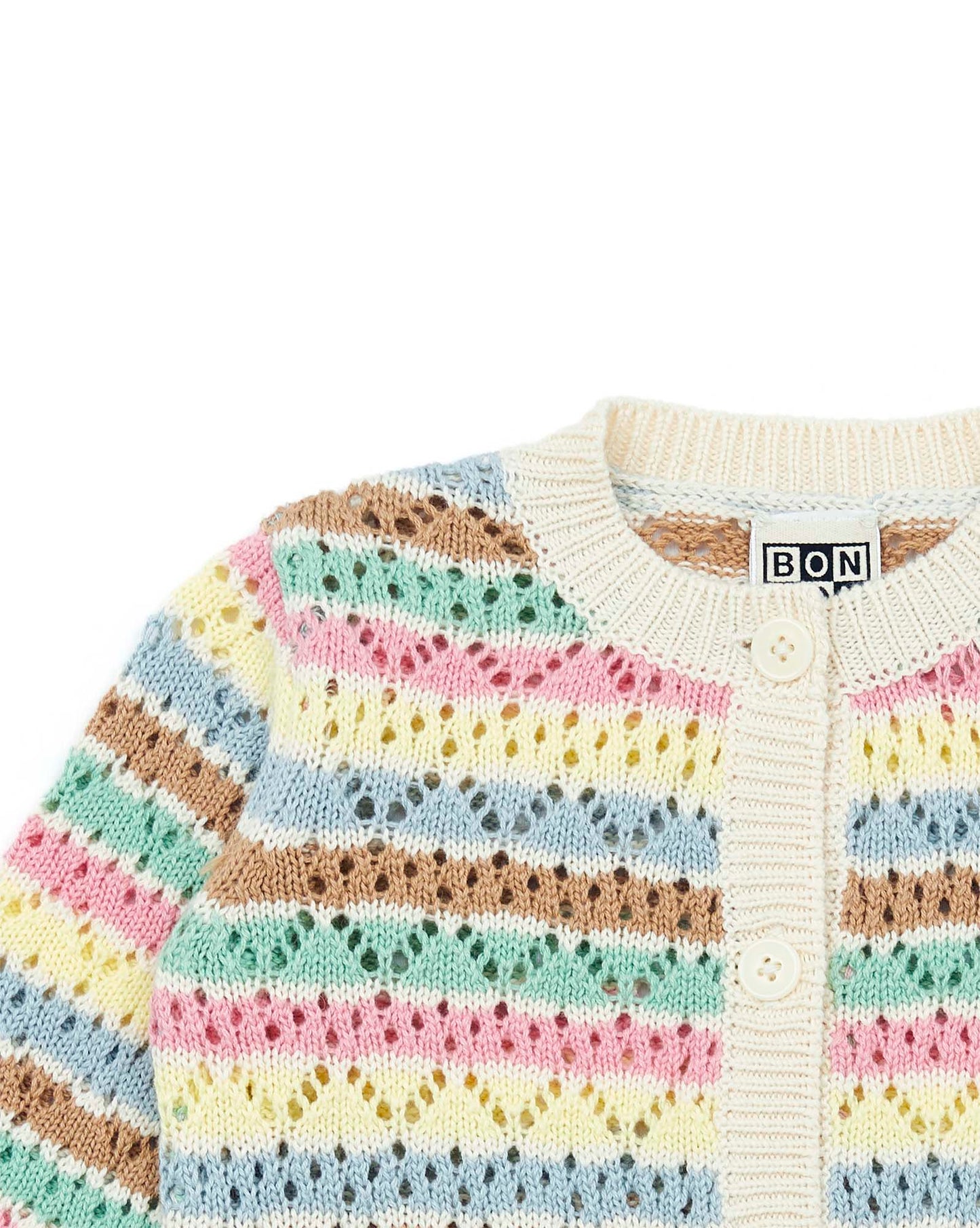 Cardigan - Bébé Rayures Pastels