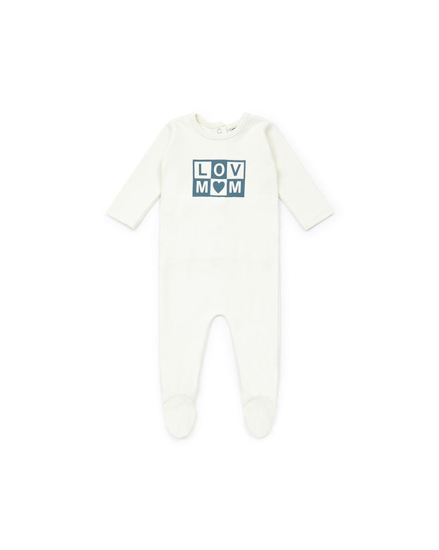 Pajamas - in organic cotton Baby Girl Print Lov mum - Image principale