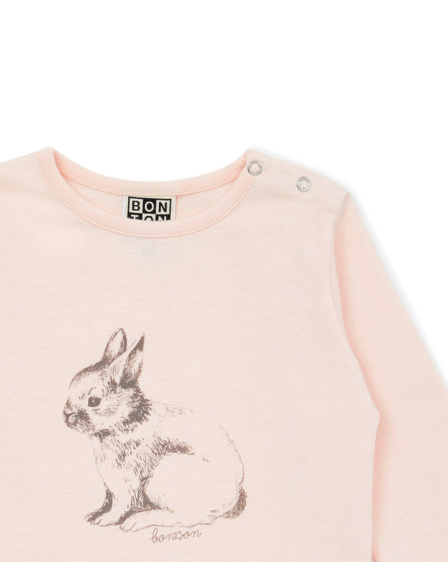 T-shirt - Baby Girl Organic cotton rabbit - Image alternative