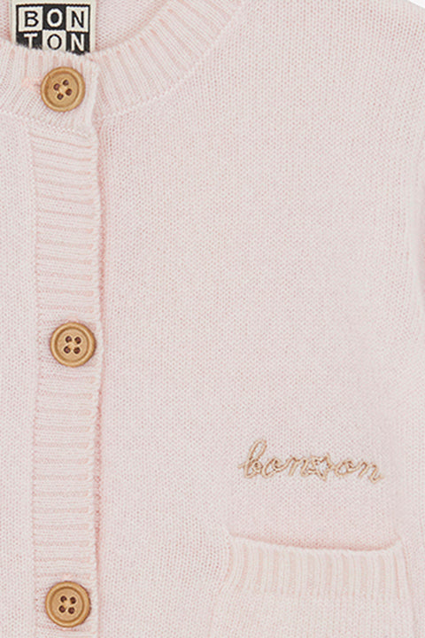 Cardigan - Rose Bébé 100% cachemire - Image principale