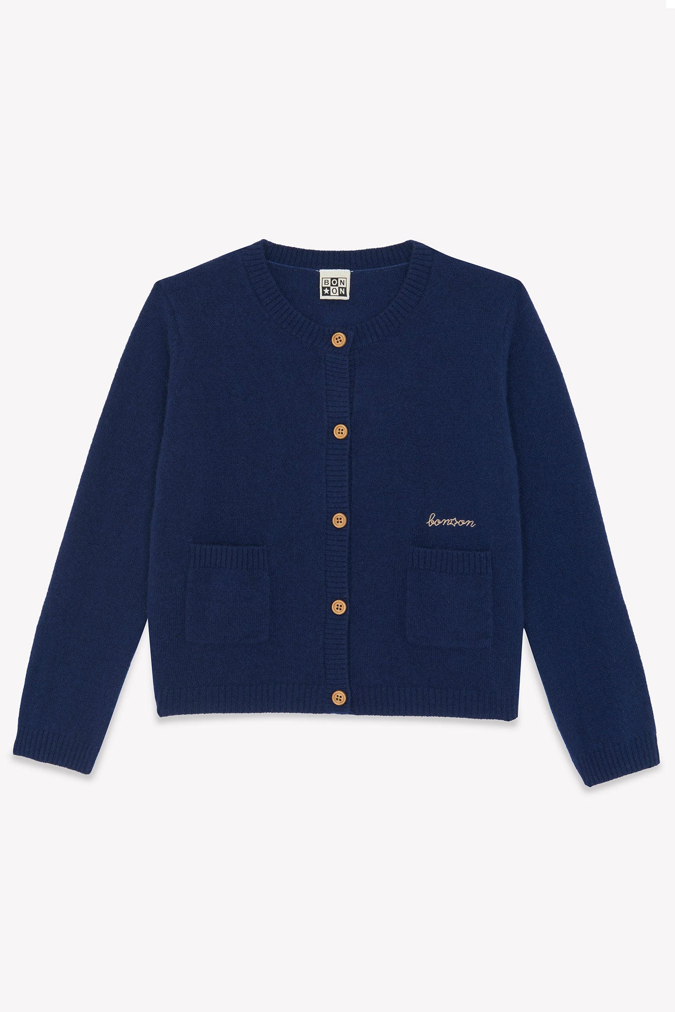 Cardigan - Bleu 100% cachemire