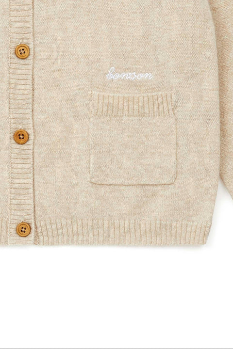 Cardigan - Beige 100% cachemire - Image principale