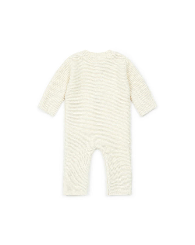 Combinaison - façon tricot brodée coeur bébé - Image alternative