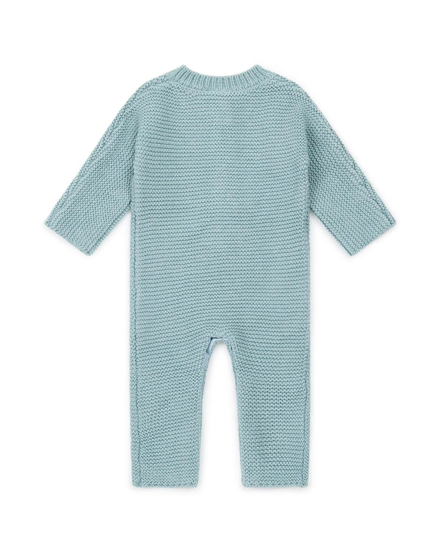 Combinaison - façon tricot brodée coeur bébé - Image alternative