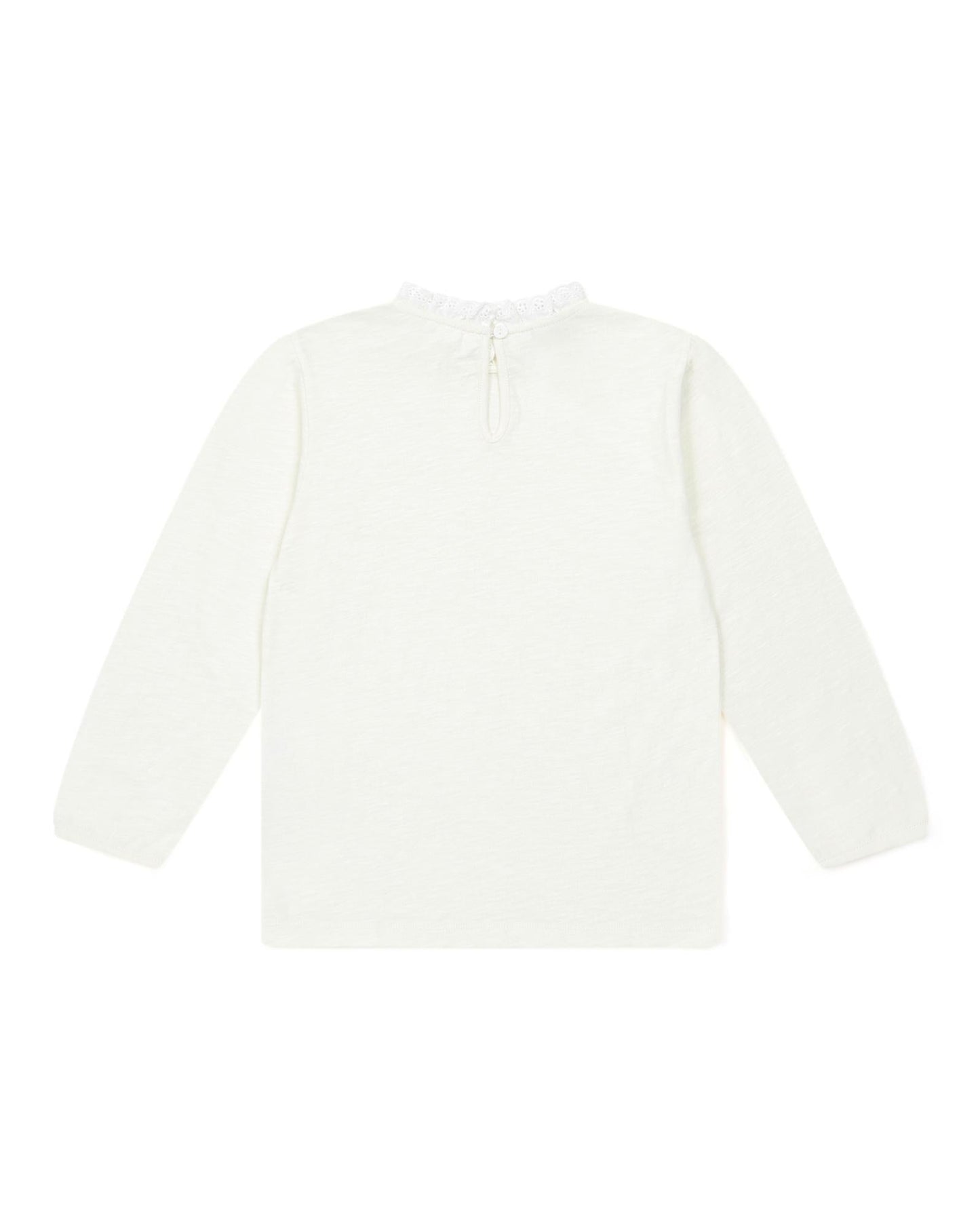 T -shirt - Collar has Lace long sleeves Girl 100% Organic cotton