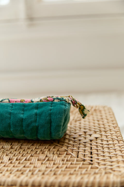 Trousse - Velour petit modèle vert - Image principale