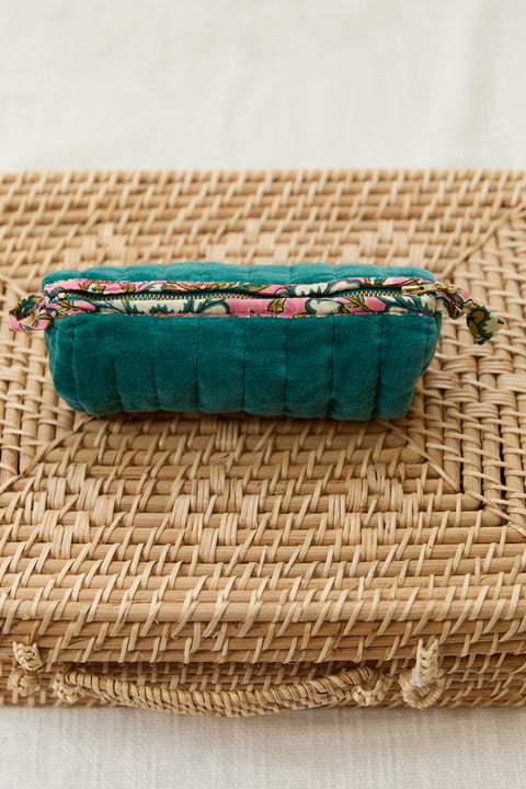 Trousse - Velour petit modèle vert - Image principale