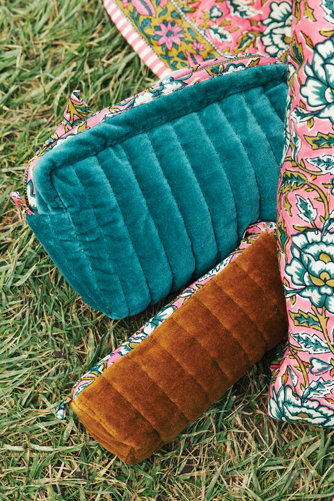 Trousse - Velour moyen modèle vert - Image principale