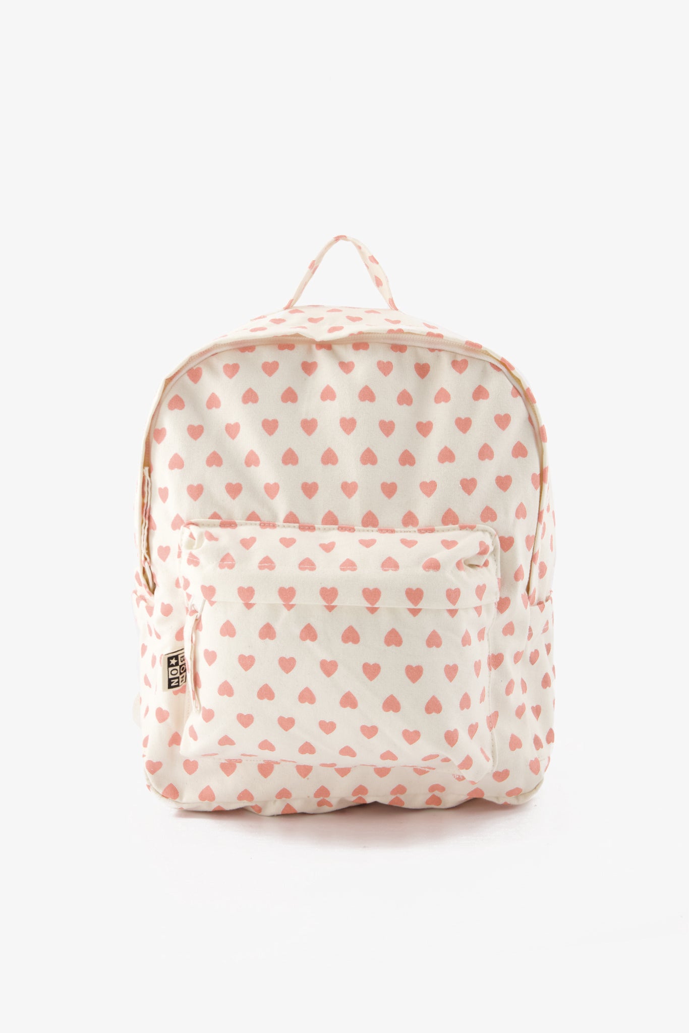 Sac à dos - cœur rose en toile 100% coton