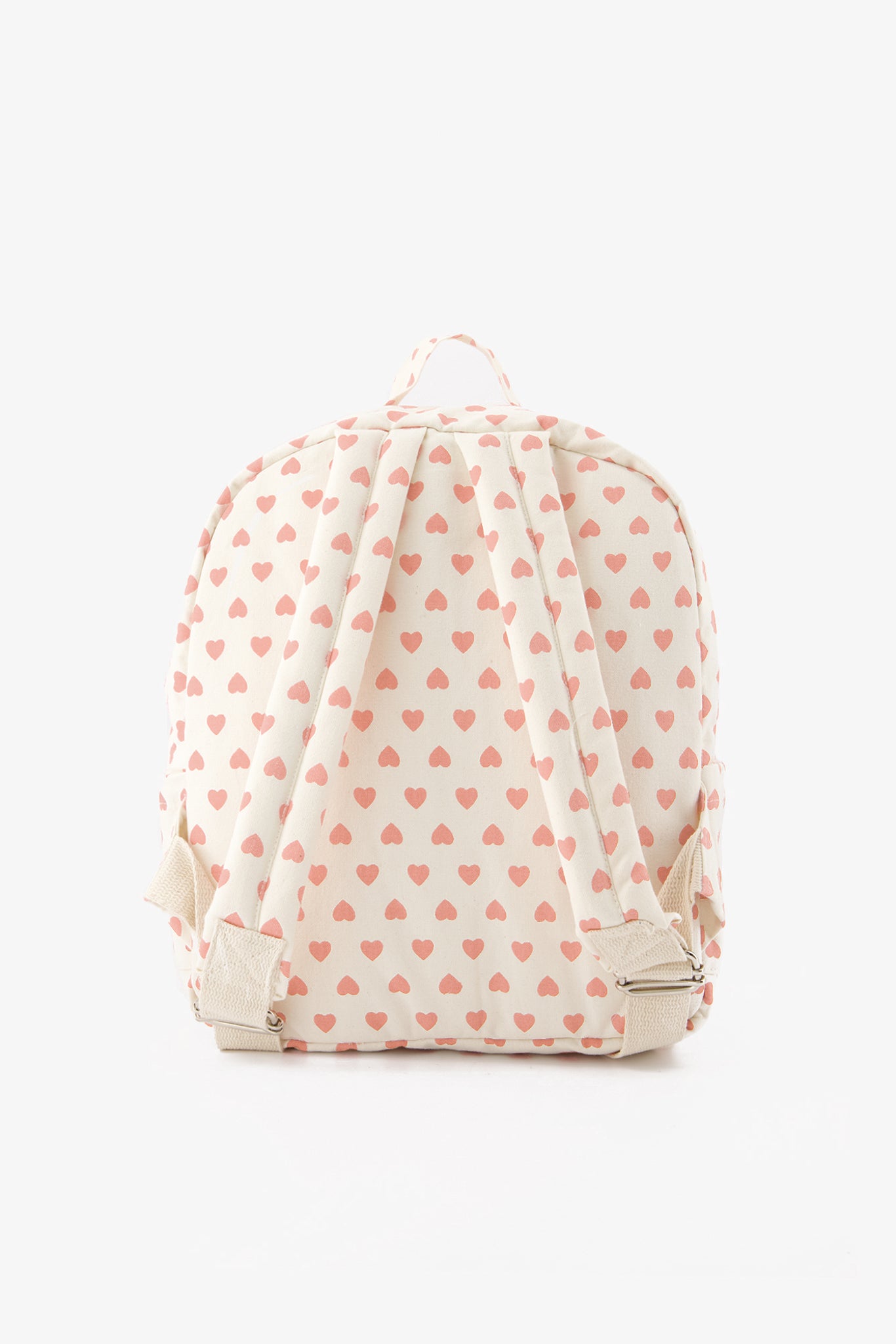 Sac à dos - cœur rose en toile 100% coton