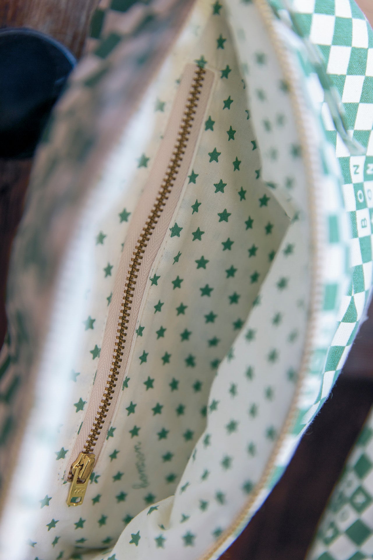 Bum bag - checkerboard Green