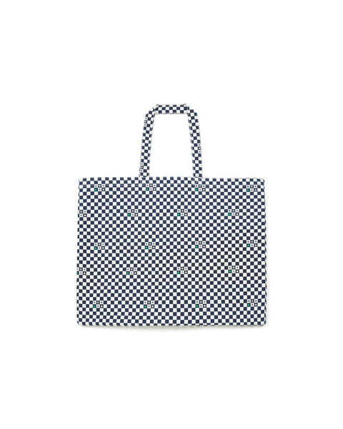 Grand Cabas - Jo bleu Damier - Image principale