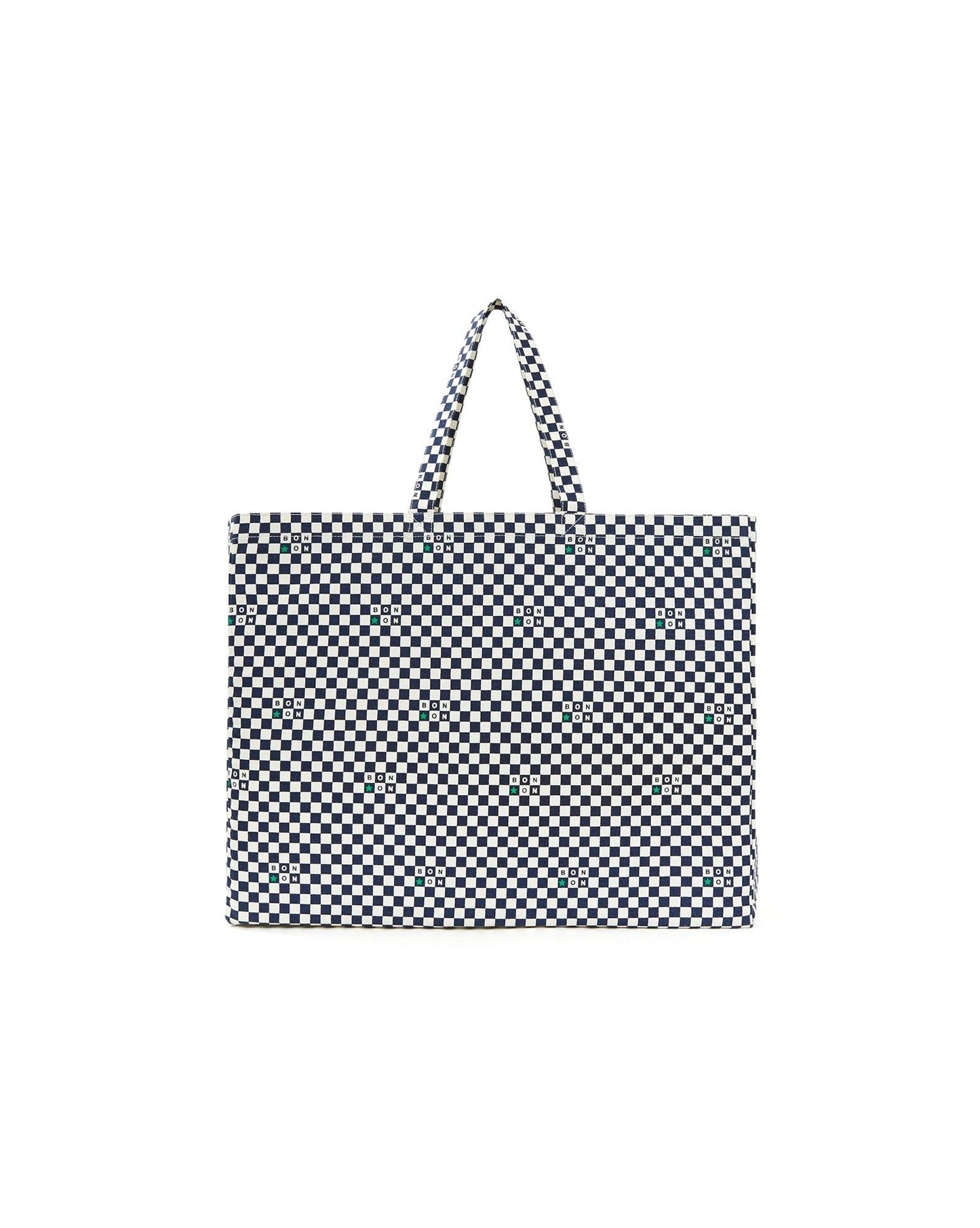 Grand Cabas - Jo bleu Damier