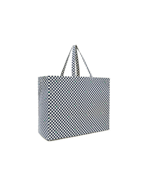 Large Tote - Jo Blue Checkerboard - Image principale