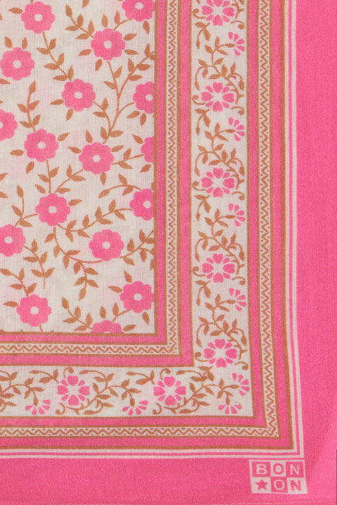 Foulard - Foulfleur Rose fleuri 100cm - Image principale