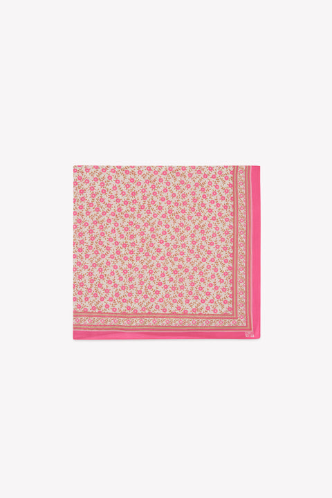 Foulard - Foulfleur Rose fleuri 100cm - Image principale