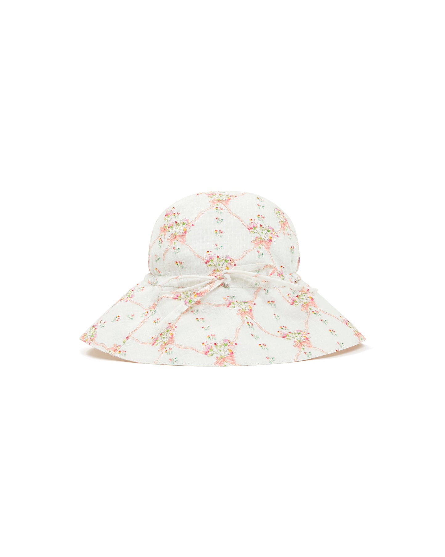 Chapeau - Tsar rose coton façonné imprimé